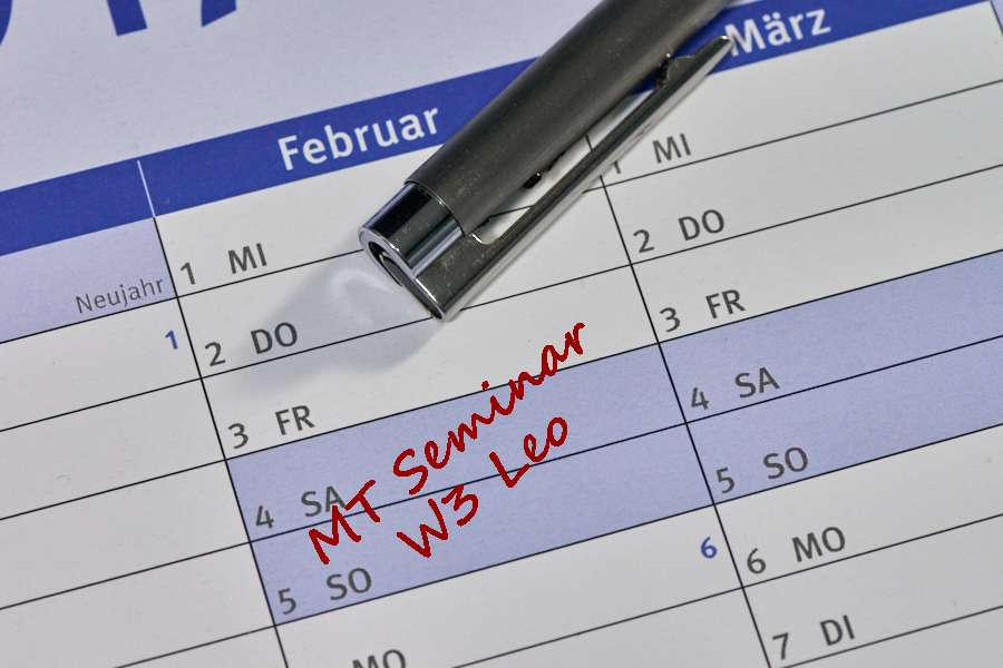 Seminareintrag im Terminkalender